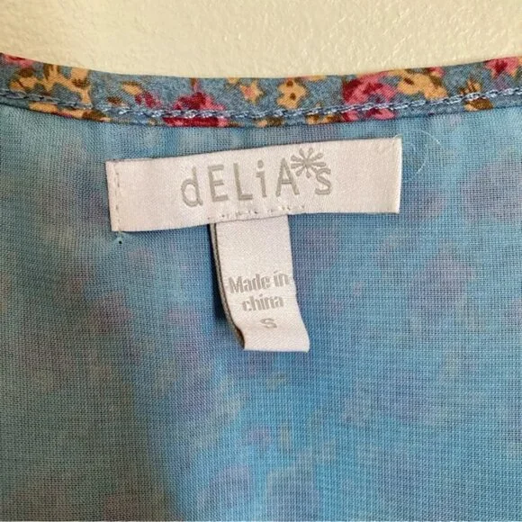 4/$10 - dELiA*s Floral Ruffle-Front Dress - Picture 5 of 6